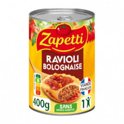 ZAPETTI - Ravioli bolognaise - boite de 400 g Sonico.fr