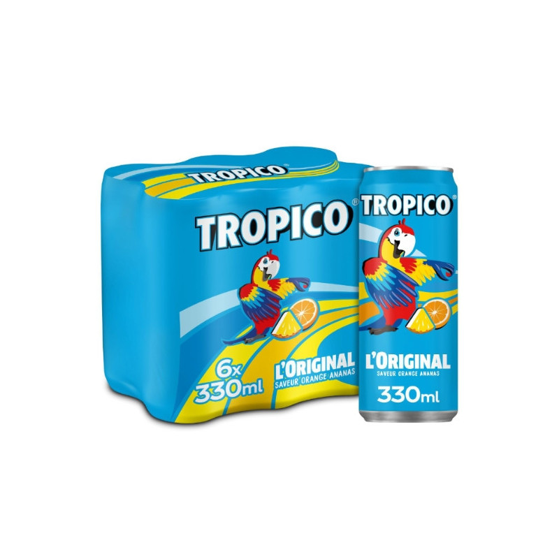 TROPICO - Boisson l'Original Exotique saveur orange ananas - pack de 6 canettes de 33 cl Sonico.fr