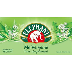 ELEPHANT -  Infusion Verveine - boite de 25 Sachets - 33 g Sonico.fr
