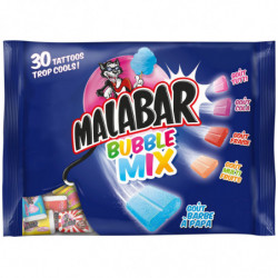 MALABAR - Bubble Mix Chewing-gum assortiment - sachet de 214 g Sonico.fr