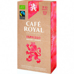 CAFE ROYAL - Espresso Fair Organic Capsules de Café Bio compatible Nespresso - paquet de 10 capsules Sonico.fr