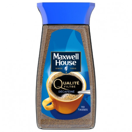 MAXWELL HOUSE - Café Soluble Décaféiné - Bocal de 200 g Sonico.fr