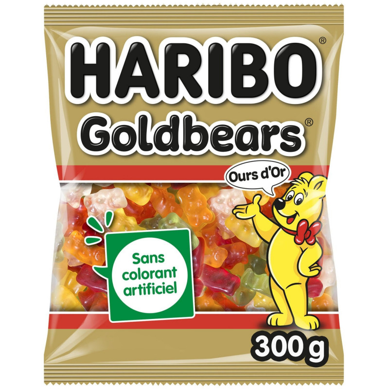 HARIBO - Ours D'Or Goldbears Bonbons - paquet de 300 g Sonico.fr