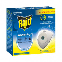 RAID - Recharge Pour Diffuseur Électrique Night et Day - paquet de 2 recharges Sonico.fr