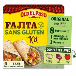 OLD EL PASO - Kit pour Fajita sans gluten Original Doux - boite de 462 g Sonico.fr