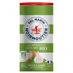 SEL ILE DE NOIRMOUTIER - Sel Fin Herbes Et Légumes Bio - salière de 250 g Sonico.fr