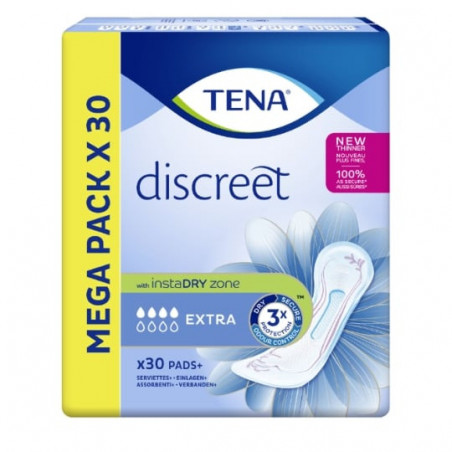 TENA - Discreet Extra - paquet de 30 serviettes hygiéniques Sonico.fr