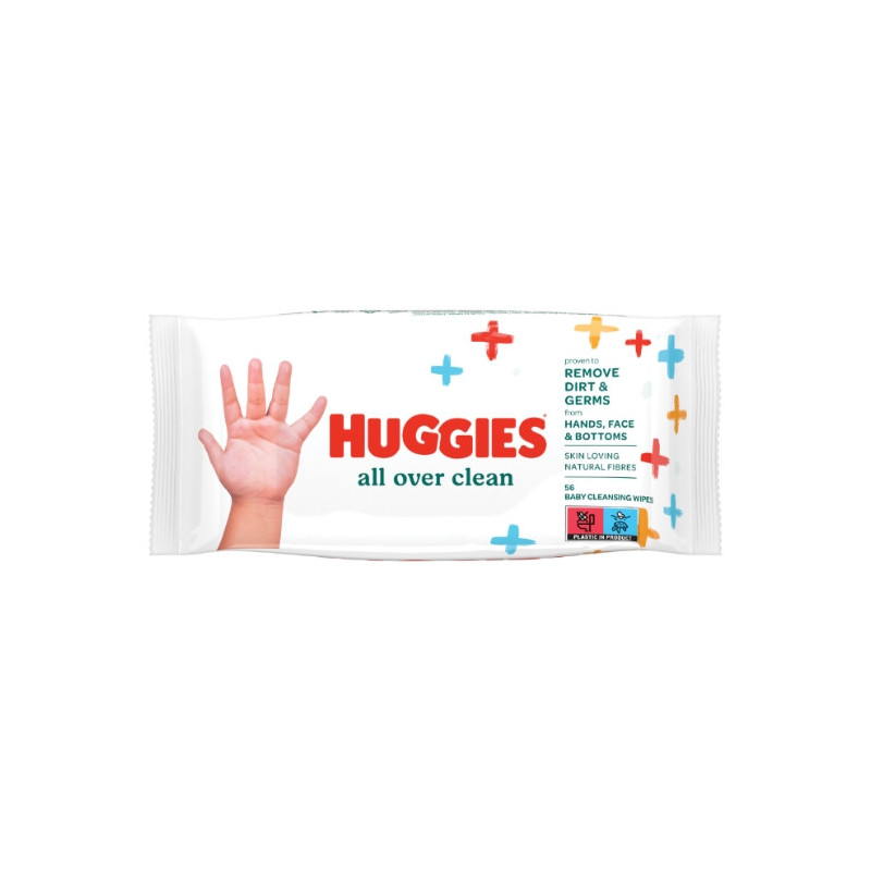 HUGGIES -  All Over Clean Lingettes pour bébé - paquet de 56 lingettes Sonico.fr