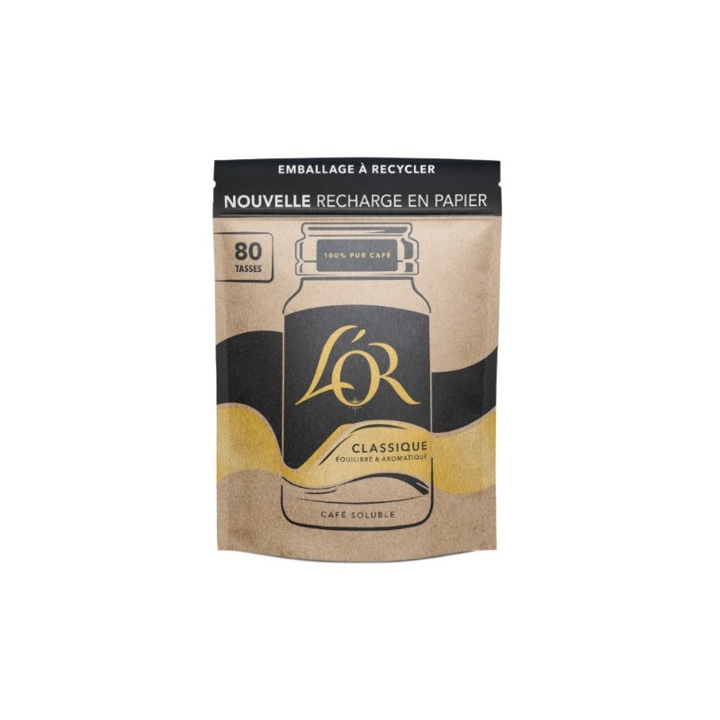 L'OR - Eco recharge Café Soluble Classique - paquet de 150 g Sonico.fr