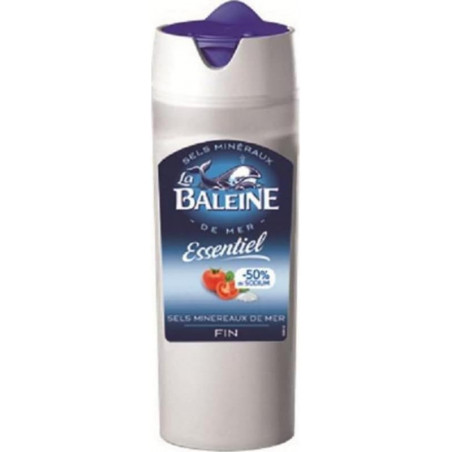 LA BALEINE - Essentiel Sel fin 50% de sodium en moins - Salière de 125 g Sonico.fr