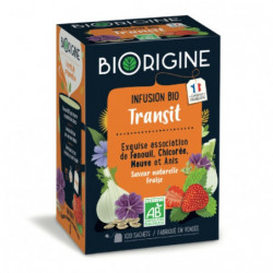 BIORIGINE - Infusion Transit Bio - boîte de 20 sachets - 35 g Sonico.fr