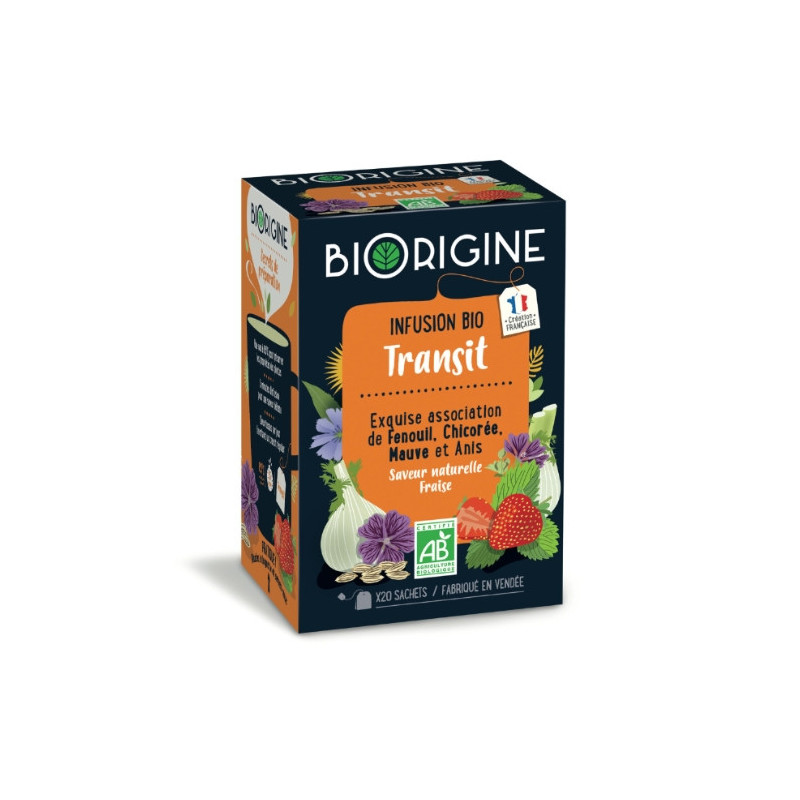 BIORIGINE - Infusion Transit Bio - boîte de 20 sachets - 35 g Sonico.fr
