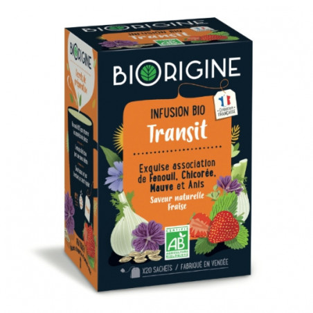 BIORIGINE - Infusion Transit Bio - boîte de 20 sachets - 35 g Sonico.fr