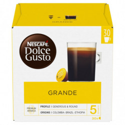 NESCAFE - Grande Café dosettes Compatible Dolce Gusto - boîte de 30 capsules Sonico.fr