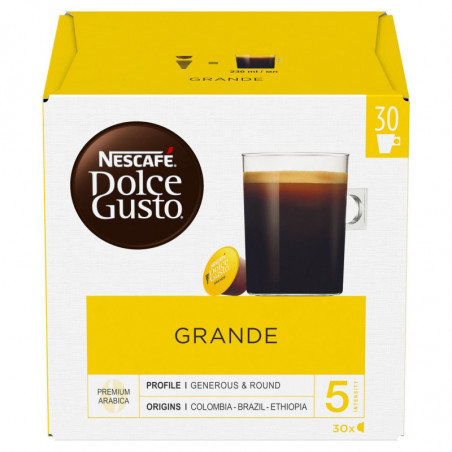 NESCAFE - Grande Café dosettes Compatible Dolce Gusto - boîte de 30 capsules Sonico.fr