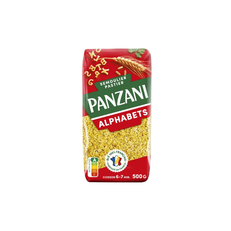 PANZANI - Alphabets Pâtes À Potage - paquet de 500 g Sonico.fr