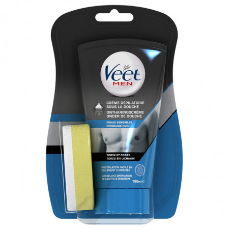 VEET Men - Crème dépilatoire sous la douche - flacon de 150 ml Sonico.fr