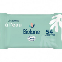 BIOLANE - Lingettes à l'eau Bio - paquet de 54 lingettes Sonico.fr