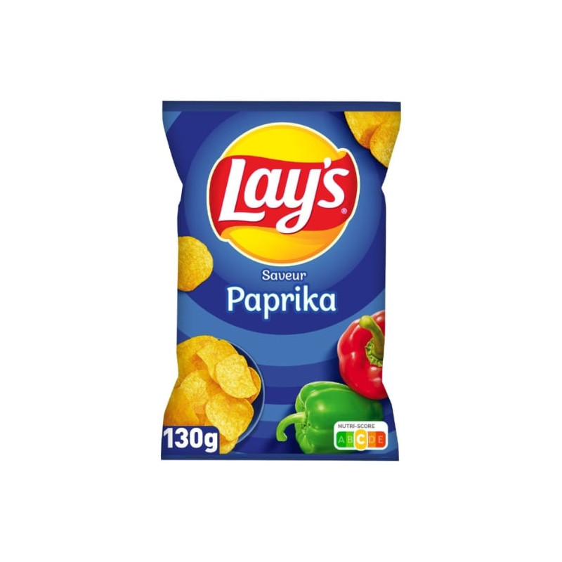 LAY'S - Chips Saveur Paprika - sachet de 130 g Sonico.fr