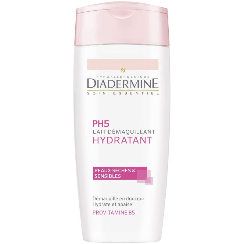 DIADERMINE - Lait Démaquillant Hydratant PH5 Pour peaux sèches sensibles - flacon de 200 ml Sonico.fr