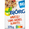BJORG - Muesli bio sans sucres ajoutés - paquet de 375 g Sonico.fr