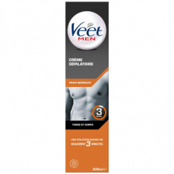 VEET Men - Crème dépilatoire peaux normales 3 min - tube de 200 ml Sonico.fr