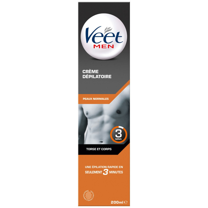 VEET Men - Crème dépilatoire peaux normales 3 min - tube de 200 ml Sonico.fr