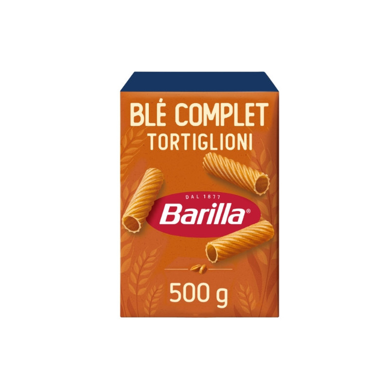BARILLA -  Pâte Intégrale Tortiglioni Au Blé Complet - paquet de 500 g Sonico.fr