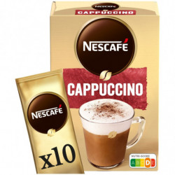 NESCAFE - Café sticks Cappuccino - boite de 10 sticks de 14 g Sonico.fr