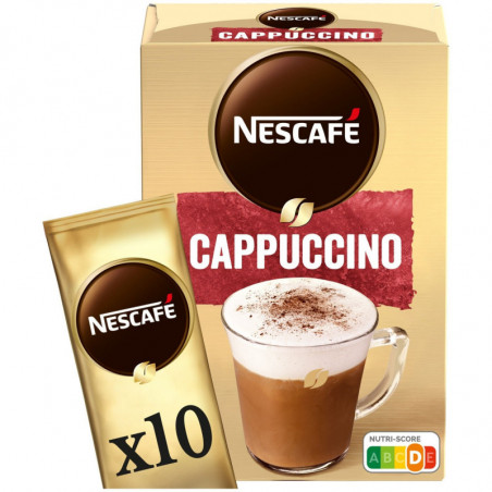 NESCAFE - Café sticks Cappuccino - boite de 10 sticks de 14 g Sonico.fr