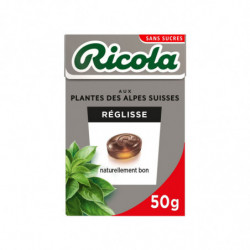 RICOLA - Bonbons Réglisse - boite de 50 g Sonico.fr