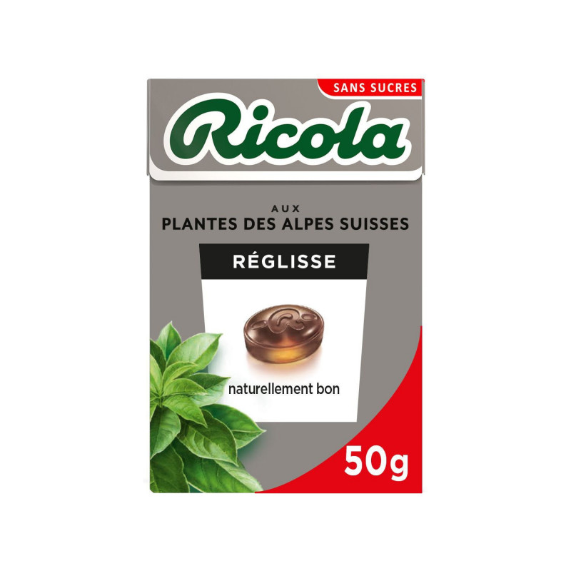 RICOLA - Bonbons Réglisse - boite de 50 g Sonico.fr