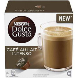 NESCAFE - Cafe Au Lait Intenso Café dosettes Compatible Dolce Gusto - boîte de 16 capsules Sonico.fr