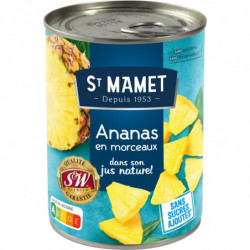 ST MAMET - Ananas en morceaux - boite de 570 g Sonico.fr