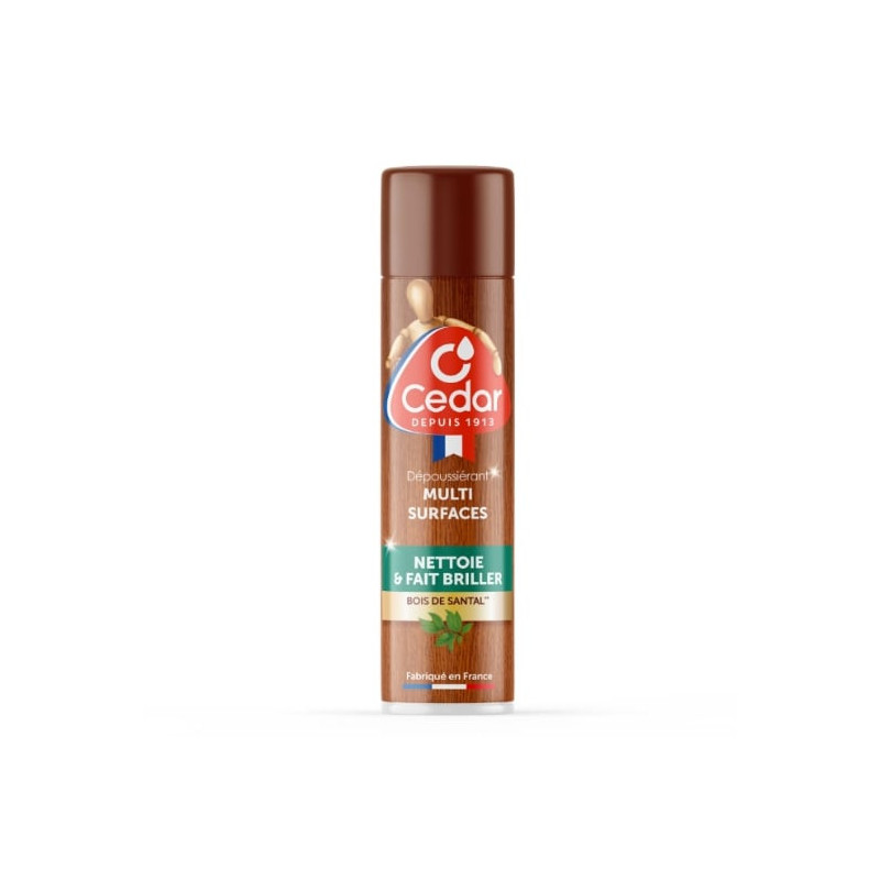 O CEDAR - Nettoyant Ménager Dépoussiérant Tous Types De Bois - bombe de 300 ml Sonico.fr