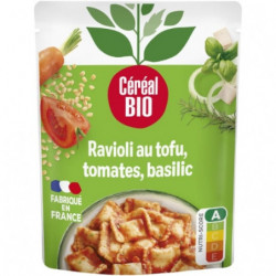 CEREAL BIO - Ravioli Tomate Tofu Basilic Bio - sachet de 267 g Sonico.fr