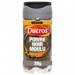 DUCROS - Poivre noir moulu force 8 Indonésie - Pot de 38 g Sonico.fr