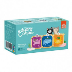 EDGARD COOPER - Pâtée pour chat assortiment Merveilleux - pack de 6 boites de 85 g Sonico.fr