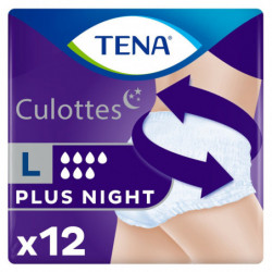 TENA - Pants Plus Night Taille L Sous-vêtements absorbants - 12 protections Sonico.fr