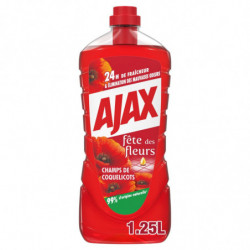 AJAX - Fête des Fleurs Coquelicots Nettoyant sol - bidon de 1,25 l Sonico.fr