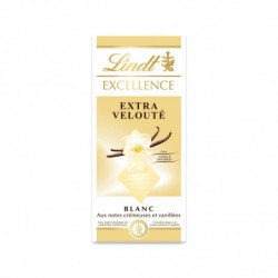 LINDT - Excellence Chocolat Blanc Extra Velouté Vanille - Tablette De 100 g Sonico.fr