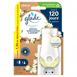 GLADE - Diffuseur électrique Senteur Bois De Santal Jasmin Sensual Sandalwood Jasmine + recharge de 20 ml Sonico.fr