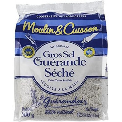 LE GUERANDAIS - Gros Sel Séché Spécial Moulin Sachet - sachet de 500 g Sonico.fr