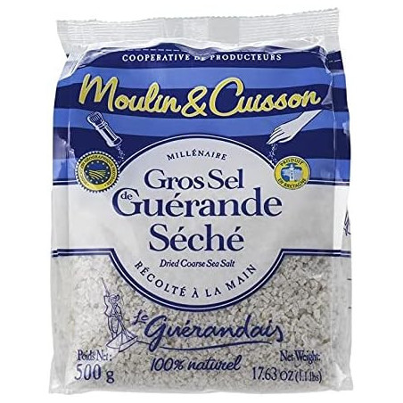 LE GUERANDAIS - Gros Sel Séché Spécial Moulin Sachet - sachet de 500 g Sonico.fr