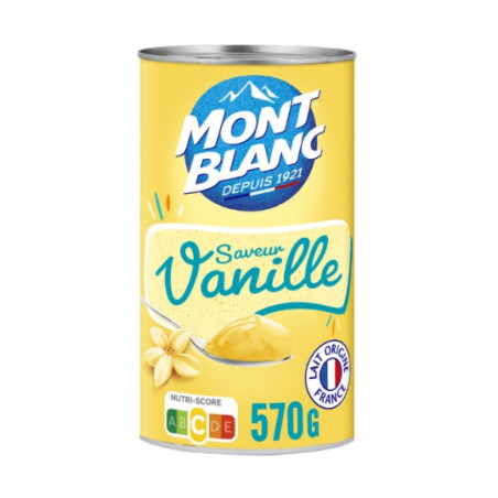 MONT BLANC - Crème Dessert Vanille - boite de 570 g Sonico.fr