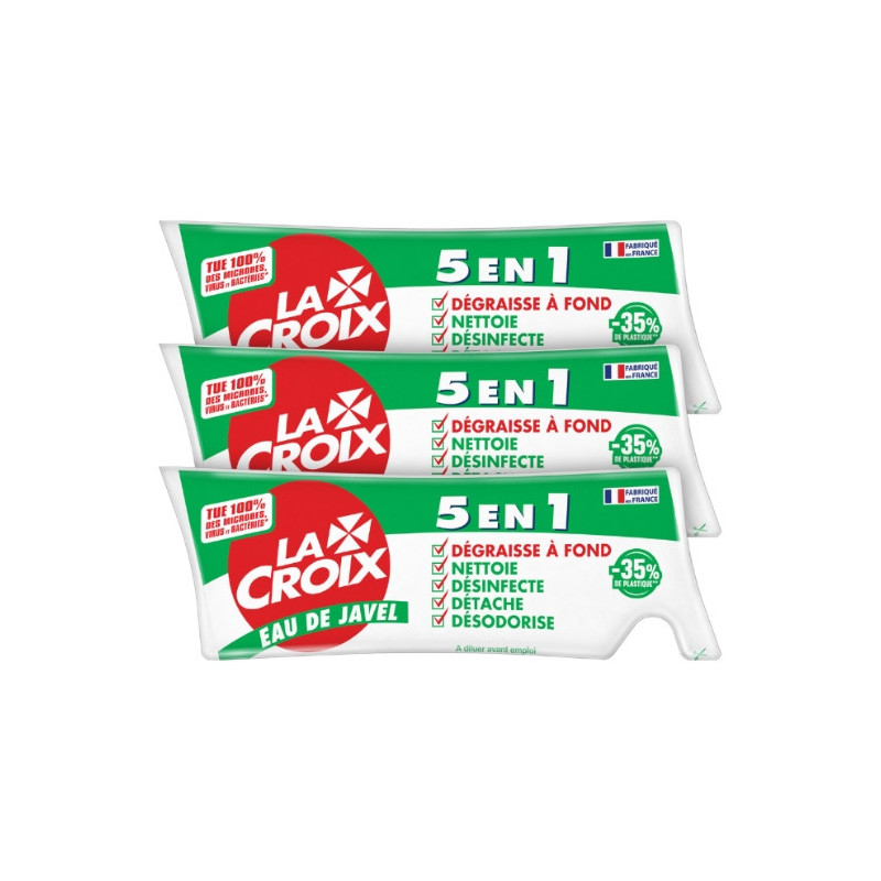 LA CROIX - Eau de Javel 5 en 1 - paquet de 3x250 ml Sonico.fr