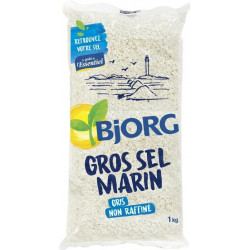 BJORG LE GOÛT DE L'ESSENTIEL - Gros sel marin - paquet de 1 kg Sonico.fr