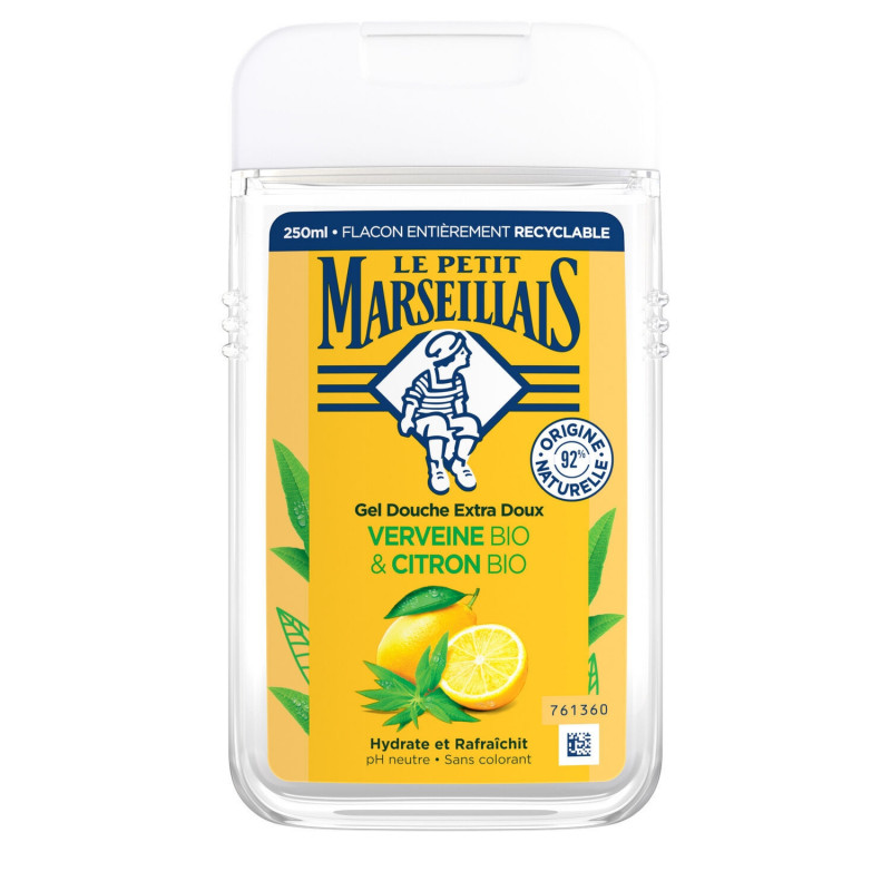 LE PETIT MARSEILLAIS - Extra Doux Gel douche Verveine et Citron - flacon de 250 ml Sonico.fr