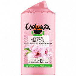 USHUAIA - Douceur du Japon lait de riz et fleur de Sakura Gel douche - flacon de 300 ml  Sonico.fr