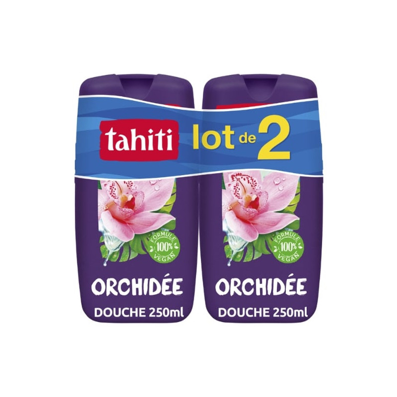 TAHITI - Gel Douche Orchidée Relaxante - pack de 2 flacons de 250 ml Sonico.fr